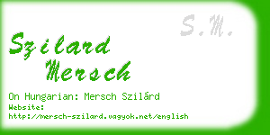 szilard mersch business card